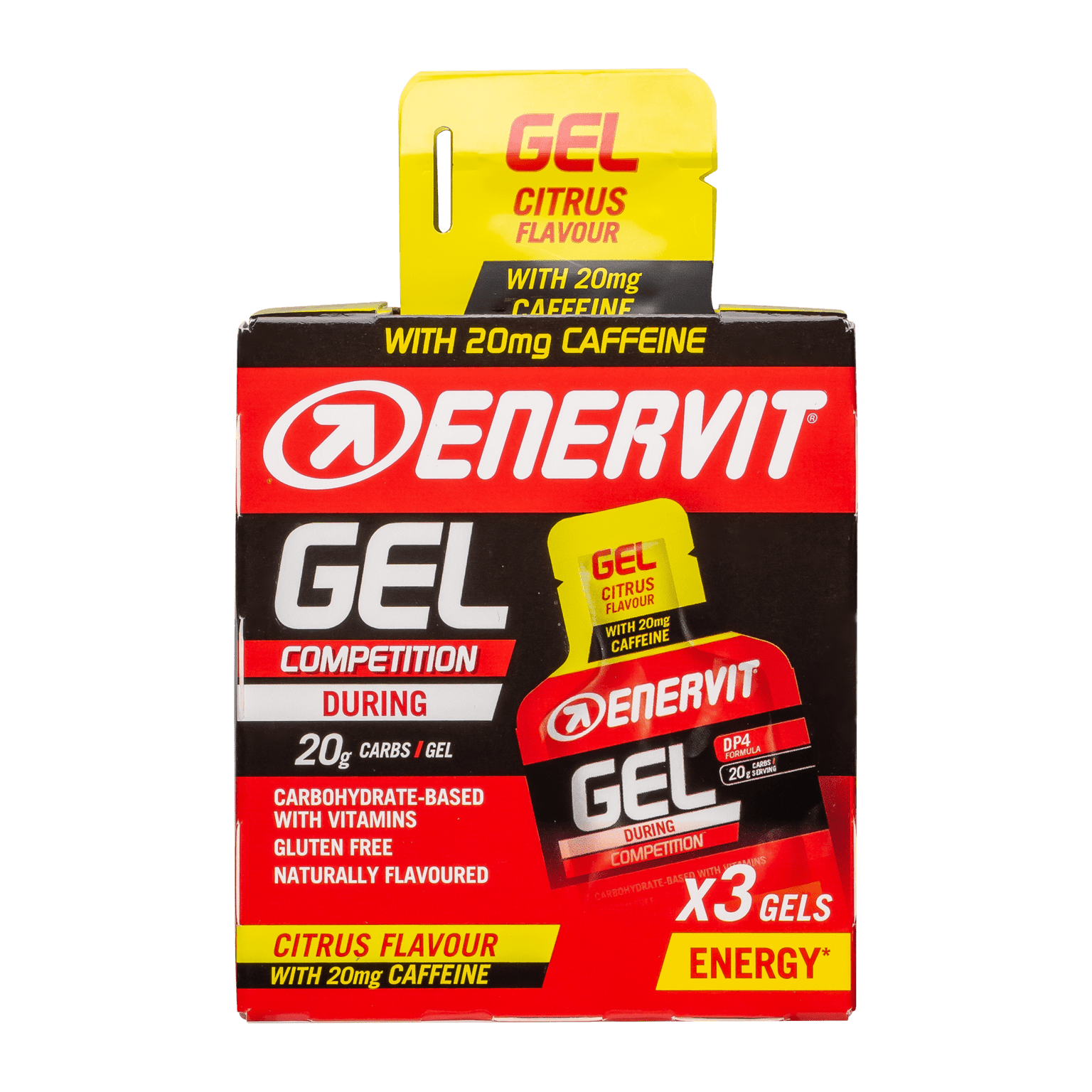 Enervit Gel 3 упаковки Citrus Caff 3x25 мл, энергетический гель