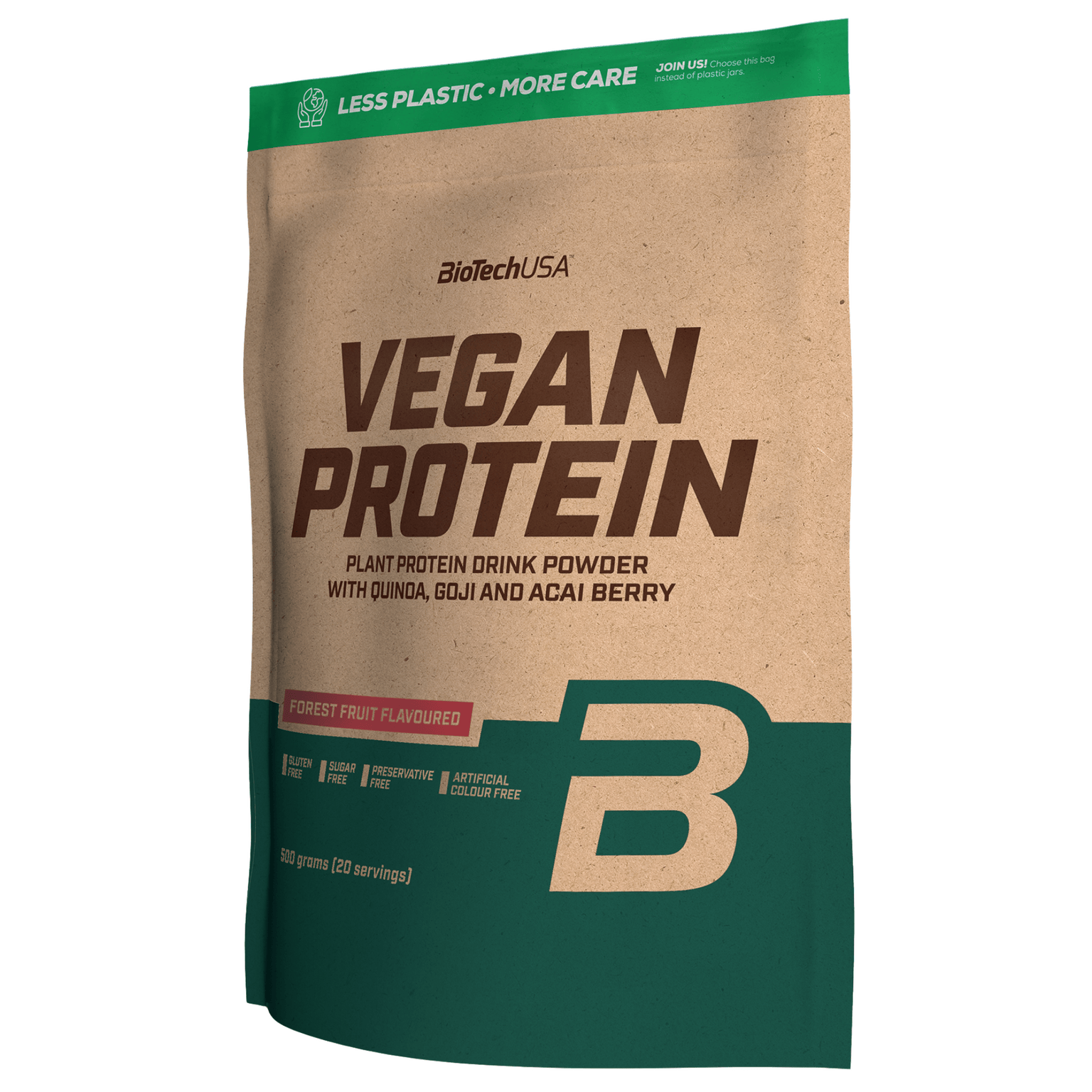 BioTech USA Vegan Protein Forest Fruits 500 г, протеиновый порошок