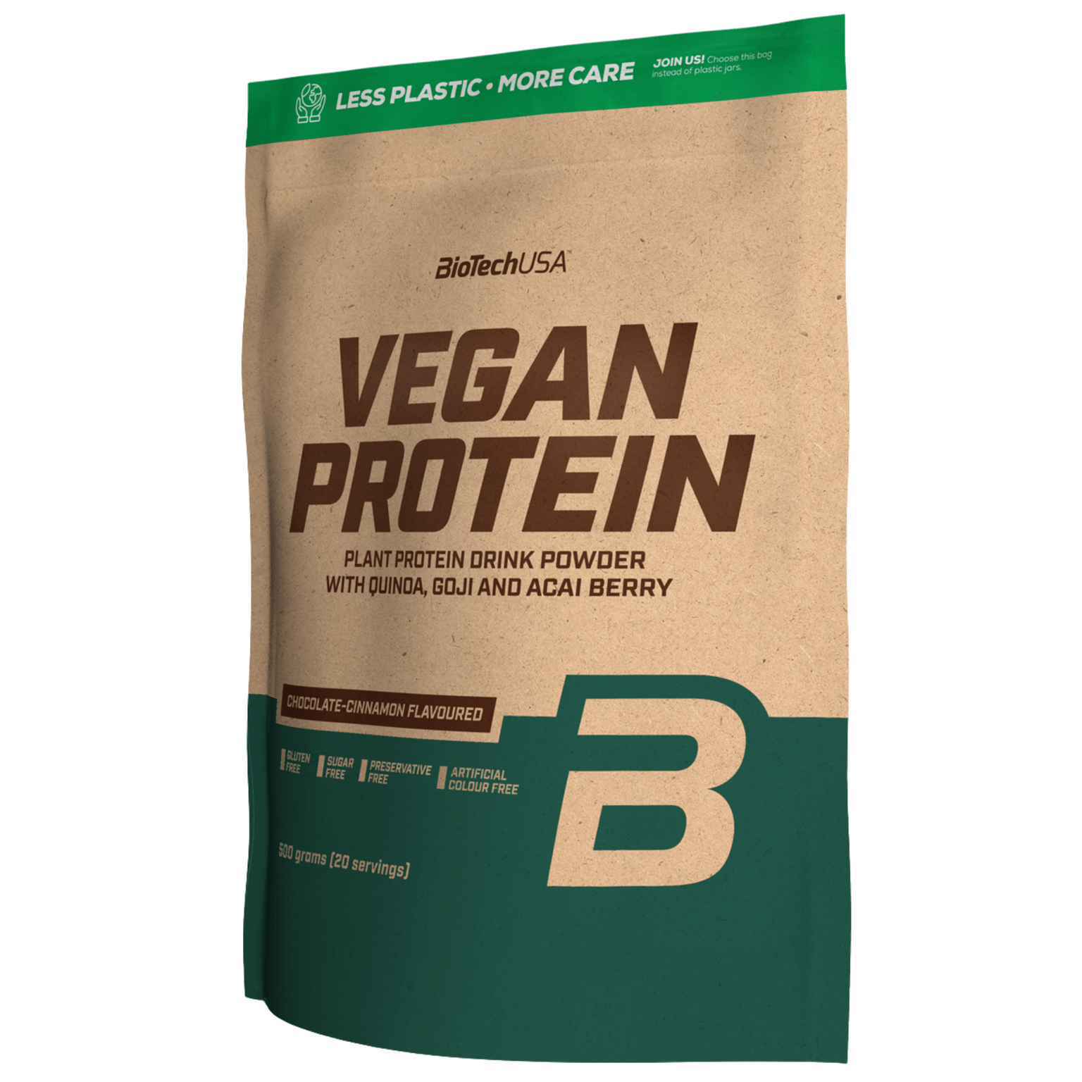 BioTech USA Vegan Protein Шоколад-корица 500г, протеиновый порошок