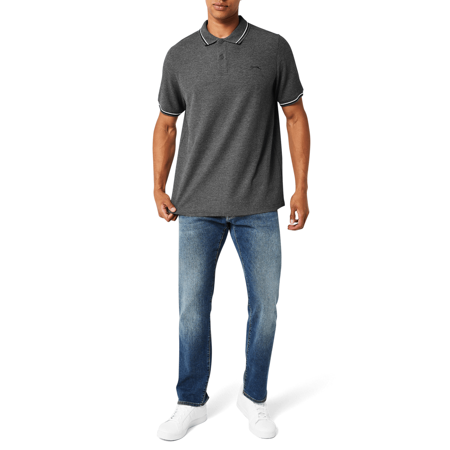 Slazenger Tipped Polo Shirt, мужская рубашка-поло