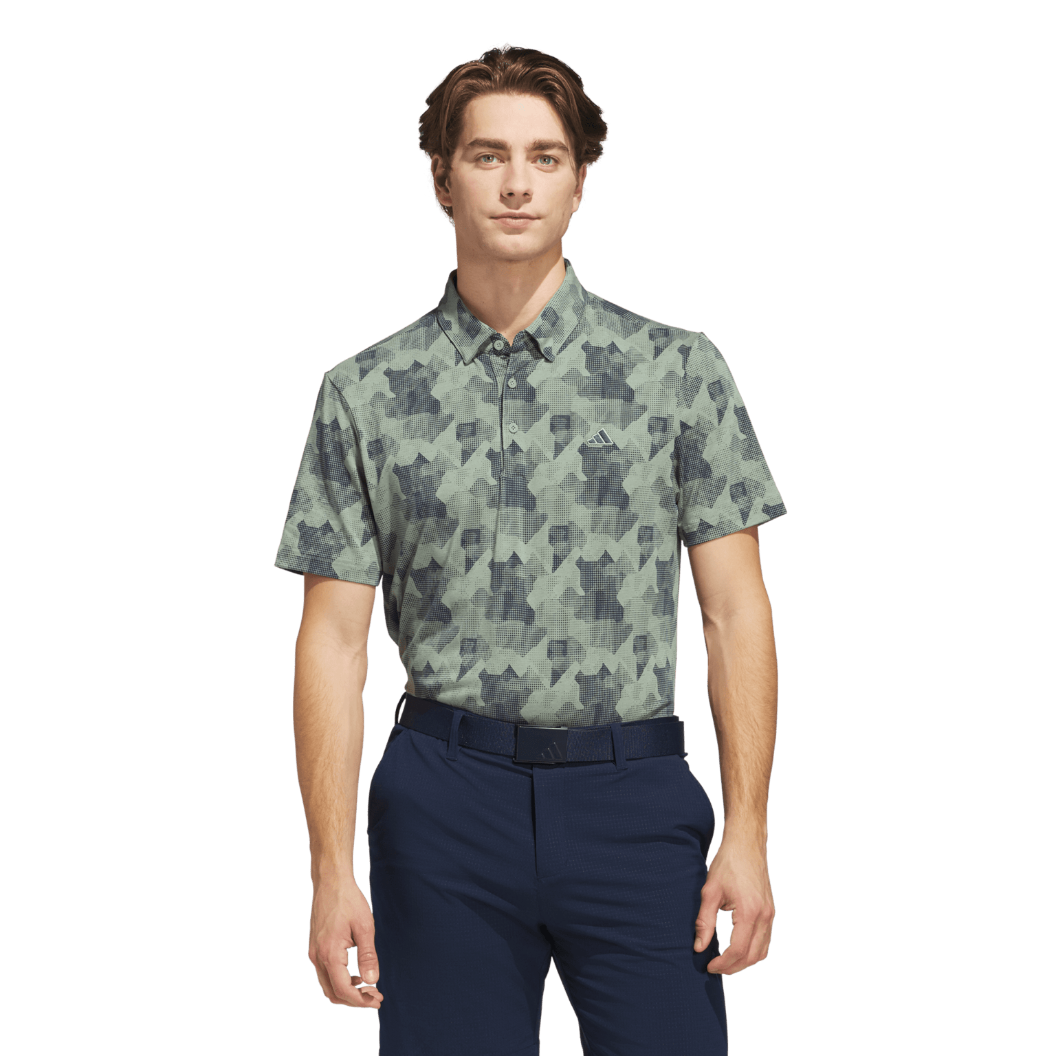 Adidas Golf Go-To Printed Polo Shirt, мужская рубашка для гольфа