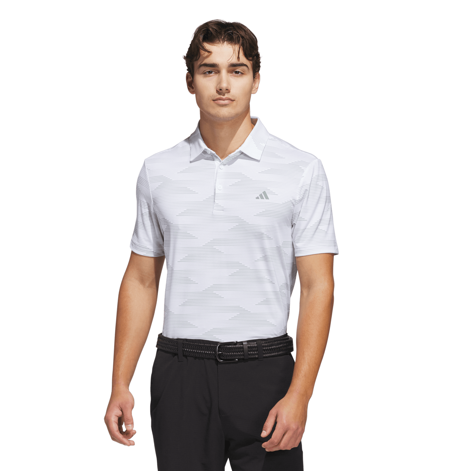 Adidas Golf Ultimate365 Speed ​​Stripe Polo Shirt, мужская рубашка для гольфа