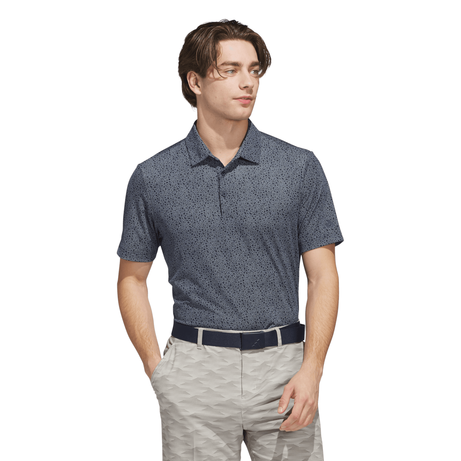 Adidas Golf Ultimate365 Mini Bunker Polo Shirt, мужская рубашка для гольфа