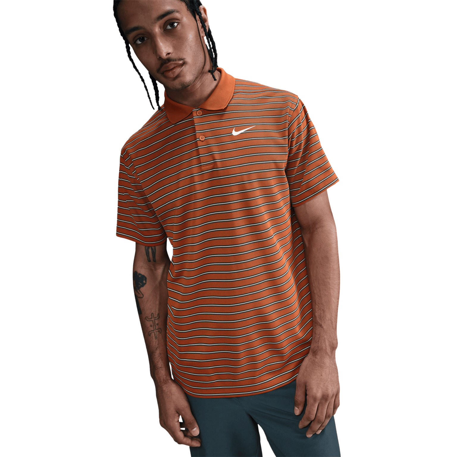 Мужская рубашка-поло для гольфа Nike Dri-FIT Victory Stripe