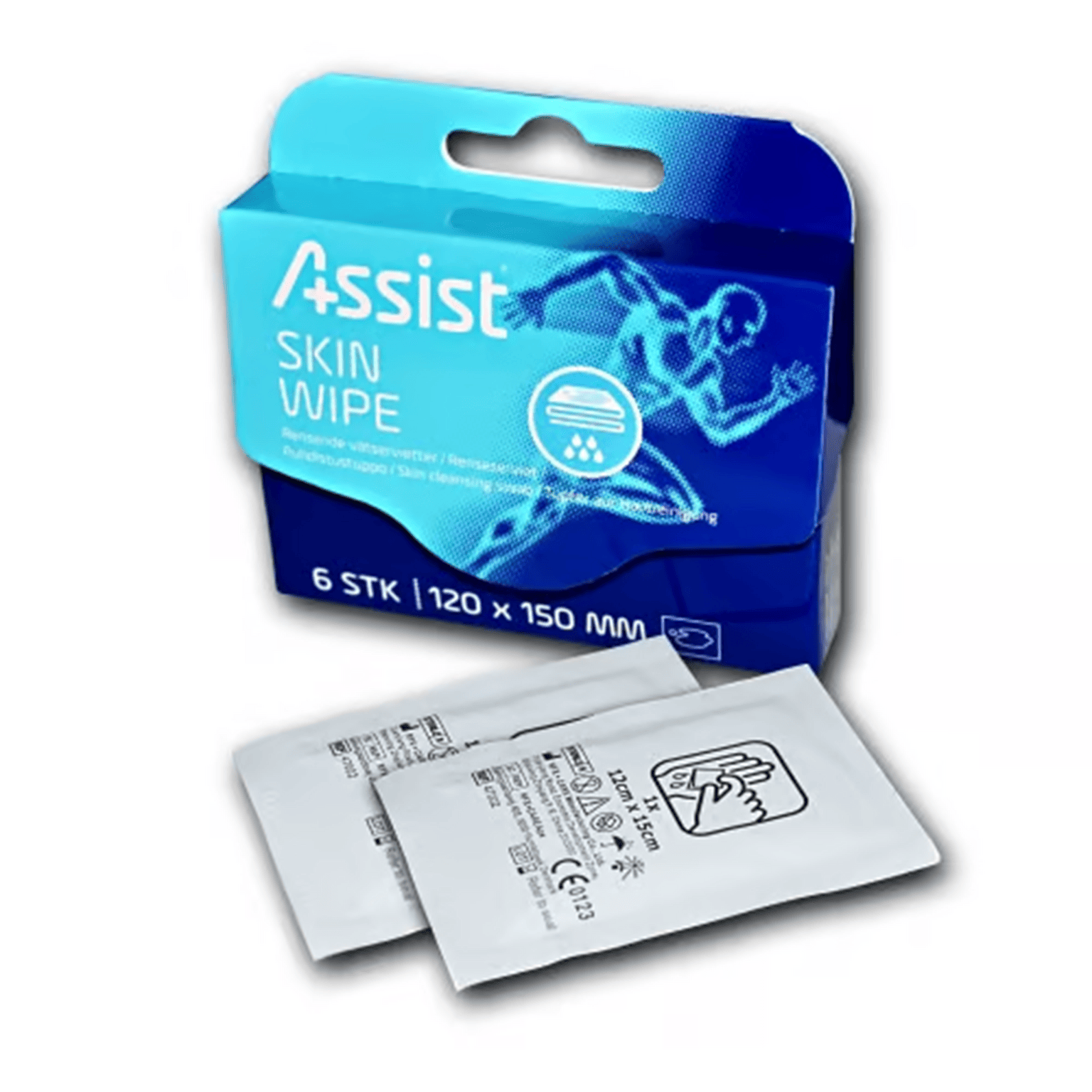 Assist Wound Cleanser 6 шт. Коробка для шлепанцев, набор для очистки ран