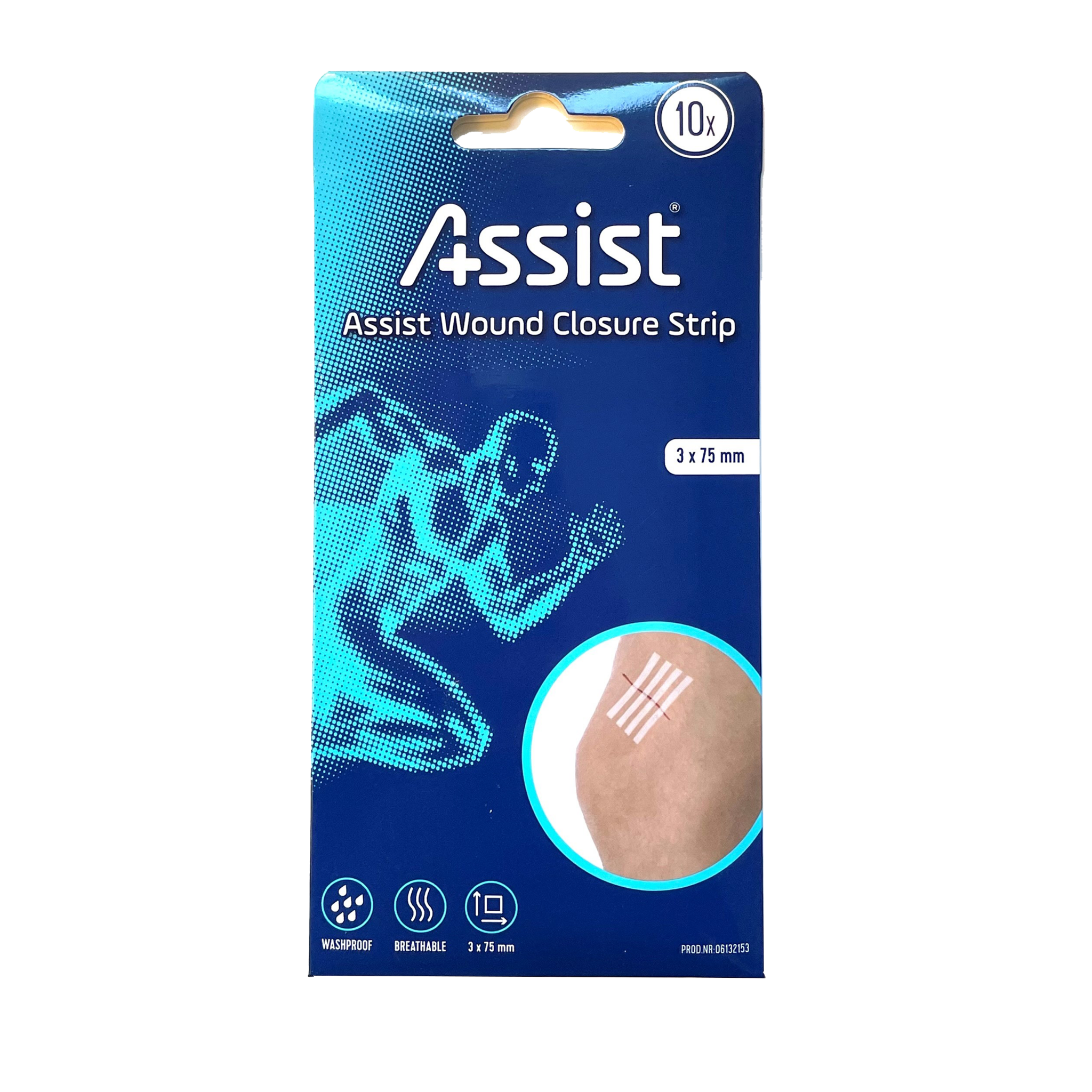 Полоски для закрытия ран Assist 3 мм*7, 5 мм, лента для закрытия ран