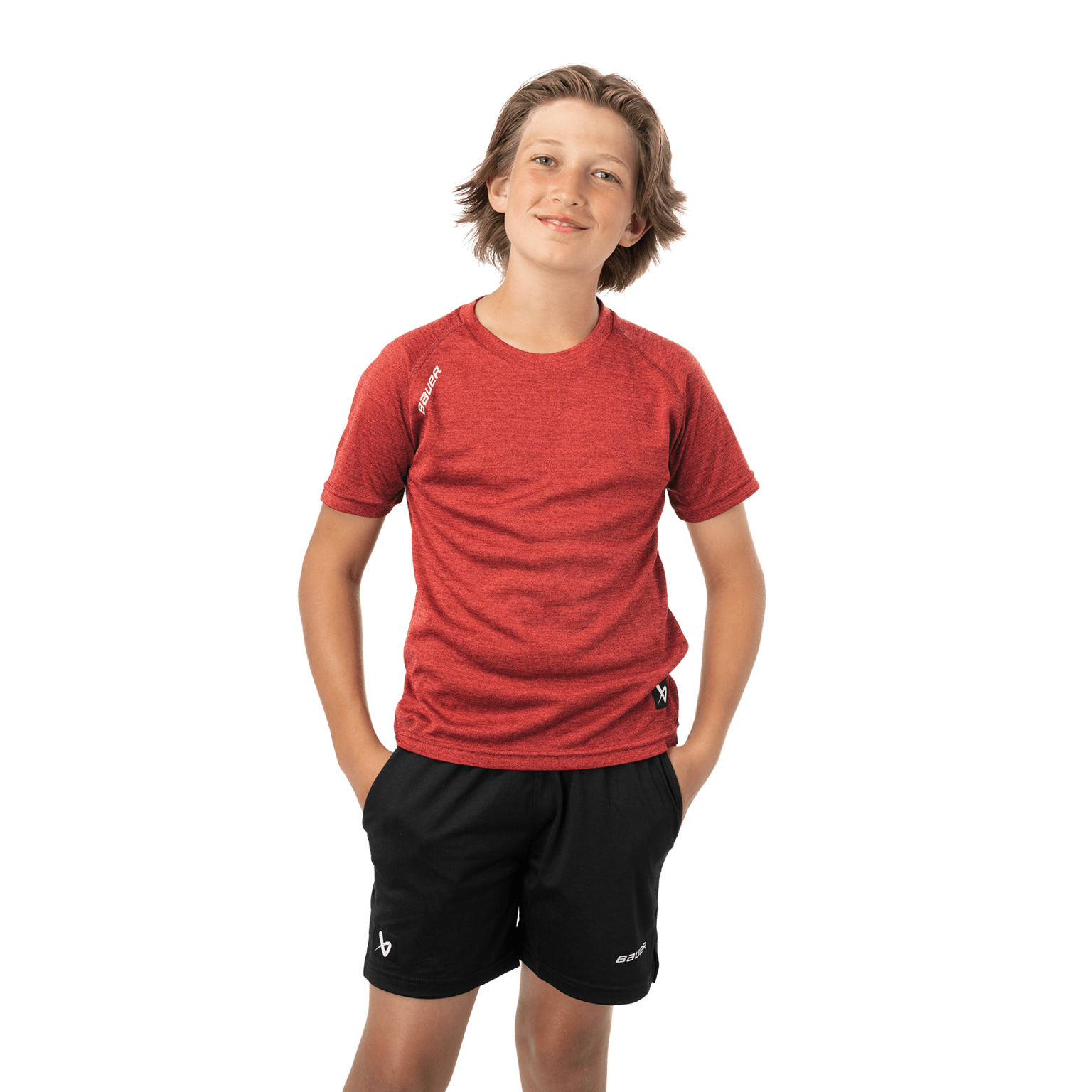 Футболка Bauer S24 Team Short Sleeve Tech 26/27, детская тренировочная рубашка