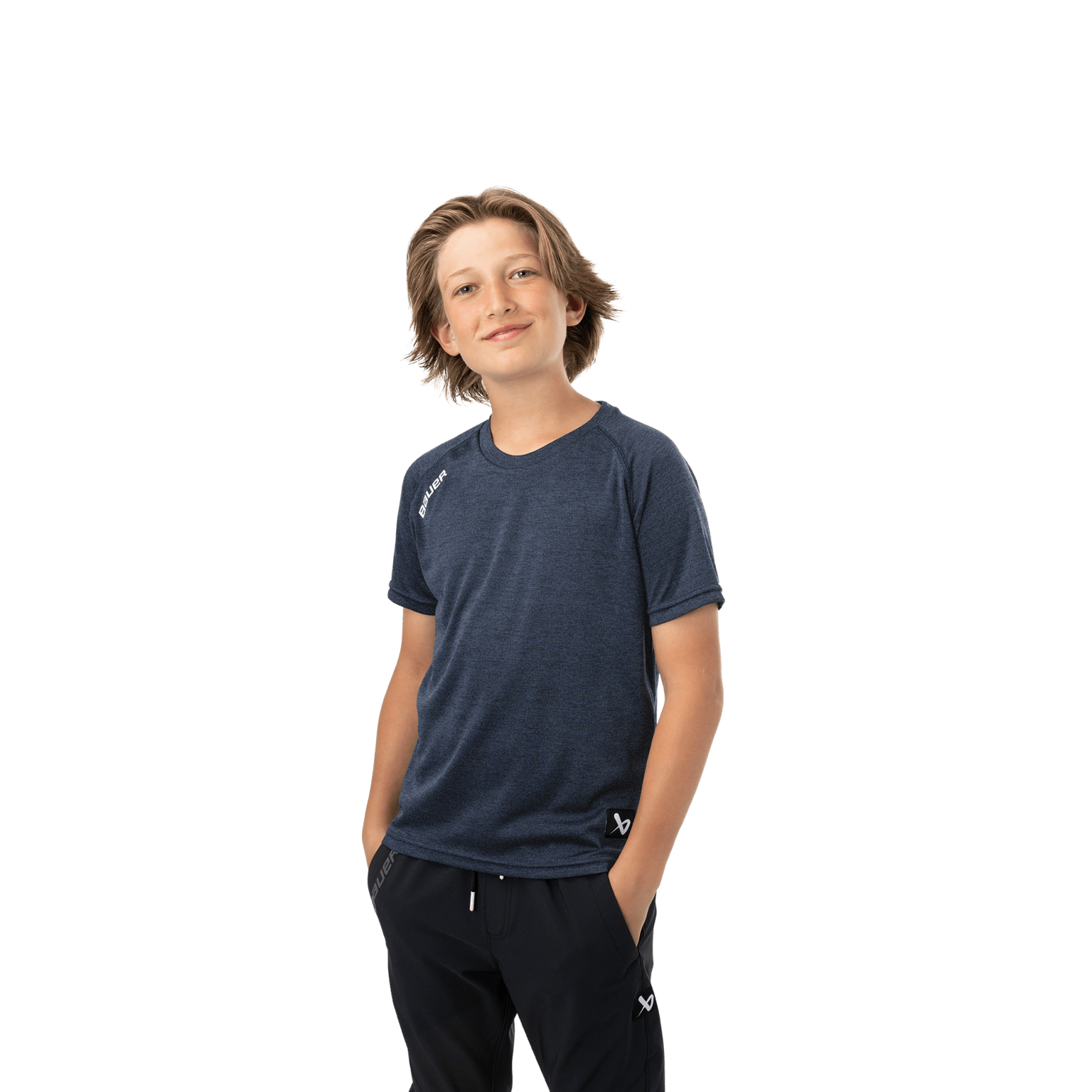 Футболка Bauer S24 Team Short Sleeve Tech 26/27, детская тренировочная рубашка