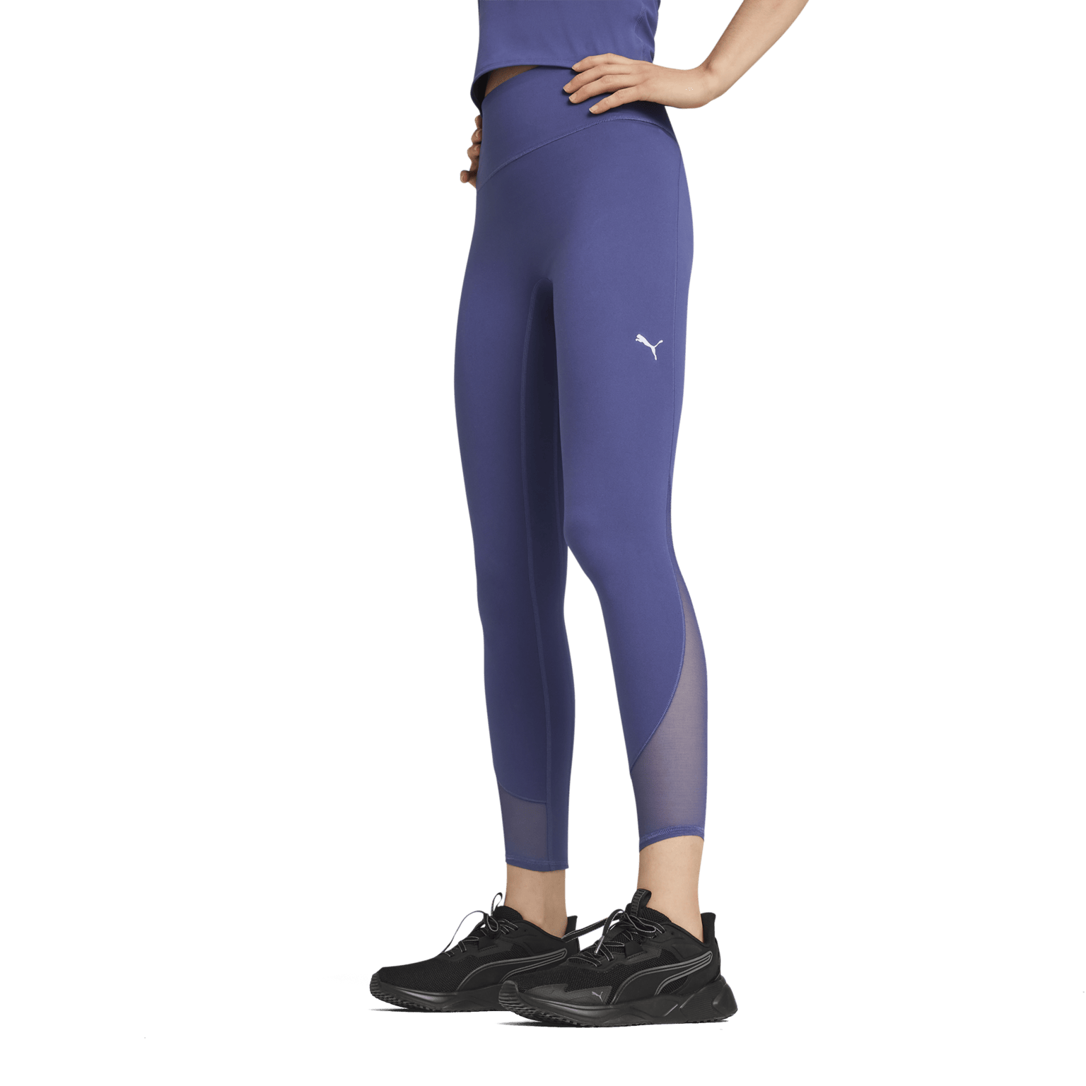Облегающие женские тренировочные купальники Puma Cloudspun Soft Mesh с высокой талией 7/8
