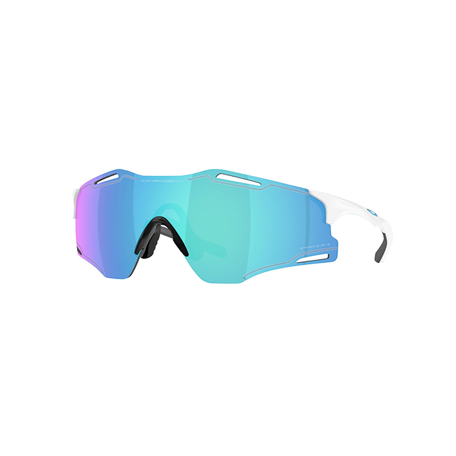Oakley CYBR Zero Prizm™ Полированные белые, солнцезащитные очки, спортивные очки